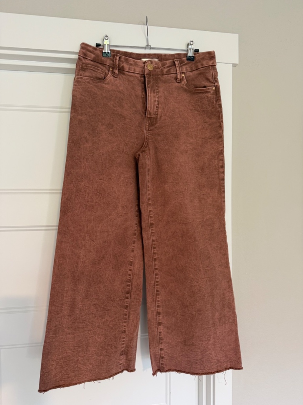 Kut from the cloth distressed brown wide leg jean - Picture 2 of 6
